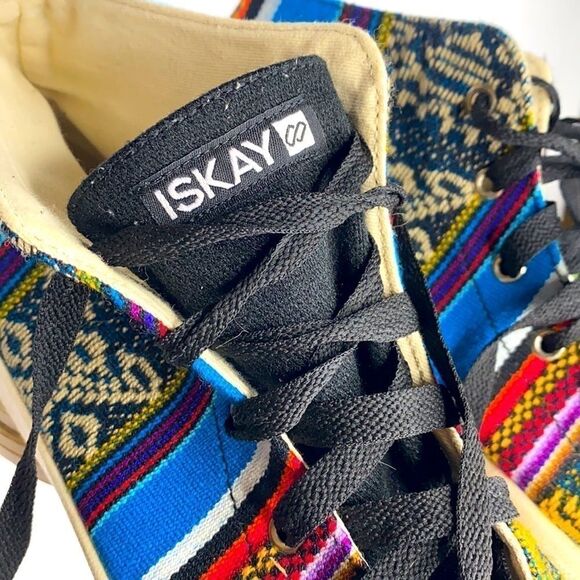 Iskay Woven High Top Inca Tapestry Sneakers Eco-Friendly Men's 8 - Picture 11 of 13